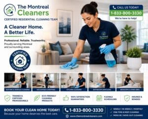 The Montreal Cleaners certified residential cleaning team