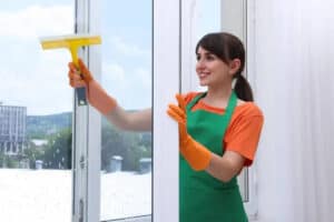 cleaning window