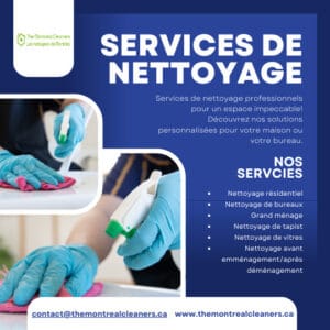 Entreprise de Ménage Commercial à Montréal, Rive Sud et Rive Nord