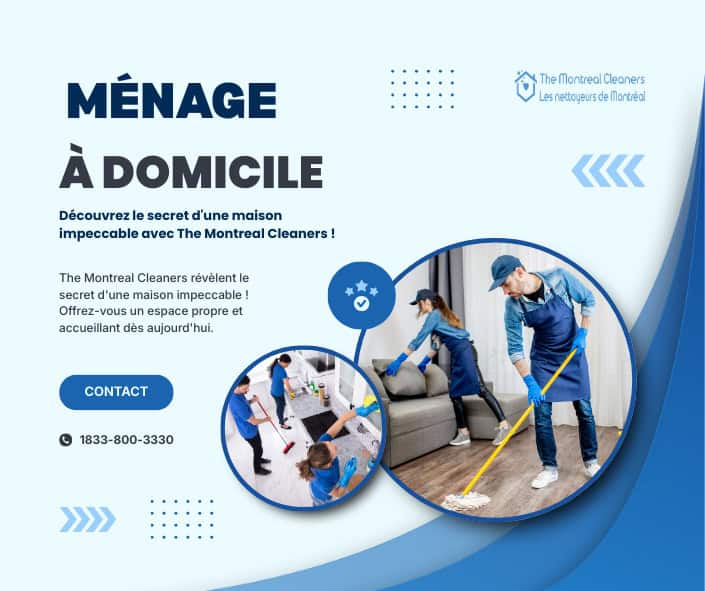 Service de nettoyage à domicile par The Montreal Cleaners.
