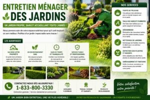 Service d’entretien ménager des jardins résidentiels