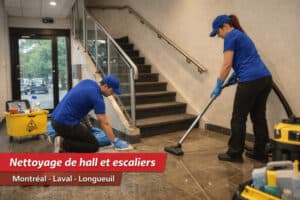 Entretien ménager de hall d’entrée et escaliers