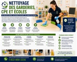 Nettoyage des garderies, CPE et écoles à Montréal