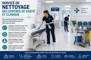Nettoyage professionnel dans une clinique médicale moderne