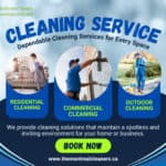 blue green and white modern cleaning service facebook post