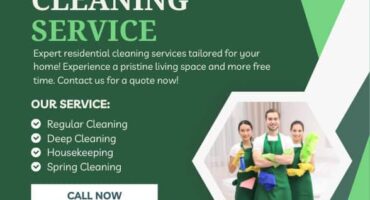 Green and White Modern Cleaning Service Facebook Post(1)
