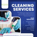 white and blue modern cleaning service instagram post1