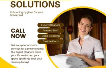 Yellow and Brown Modern Housekeeping Services Instagram Post