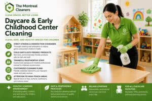 Professional daycare and school cleaning services in Montreal — safe eco-friendly cleaning for children