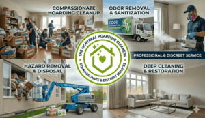 Montreal hoarding cleanup and cleaning services collage