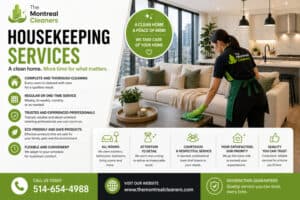 Professional housekeeping services Montreal residential