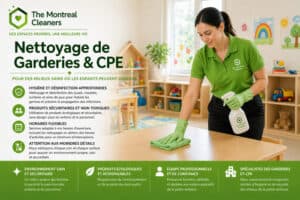 Nettoyage professionnel d’une garderie par une employée