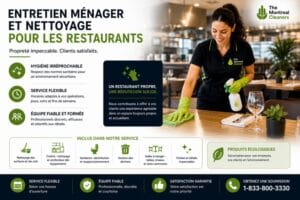 Entretien ménager et nettoyage pour les restaurants