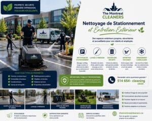 Nettoyage de stationnement commercial par The Montreal Cleaners
