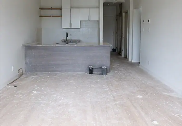 Before — post-construction cleaning Montreal